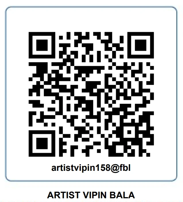 Artist Vipin Bala UPI payment QR code